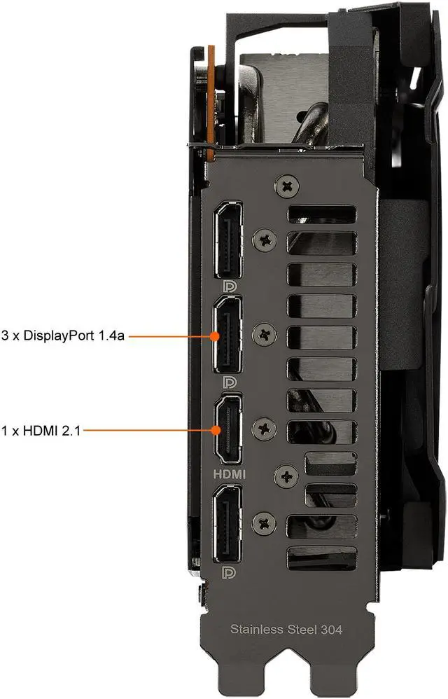 Alt view image 4 of 15 - ASUS TUF Gaming Radeon RX 6700 XT OC Edition Graphics Card (AMD RDNA 2, PCIe 4.0, 12GB GDDR6, HDMI 2.1, DisplayPort 1.4a, Dual Ball Fan Bearings, All-aluminum Shroud, Reinforced Frame, GPU Tweak II) - TUF-RX6700XT-O12G-GAMING