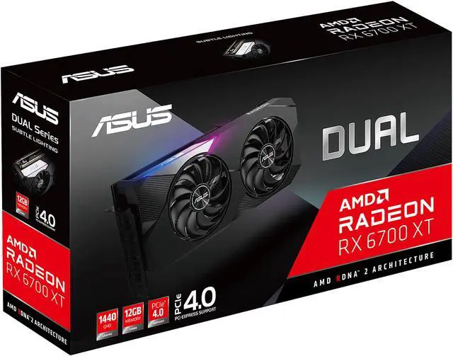 Alt view image 14 of 14 - ASUS DUAL Radeon RX 6700 XT Standard Edition 12GB GDDR6 Gaming Graphics Card (AMD RDNA 2, PCIe 4.0, 12GB GDDR6 Memory, HDMI 2.1, DisplayPort 1.4a, Axial-tech Fan Design, 0dB Technology) - DUAL-RX6700XT-12G