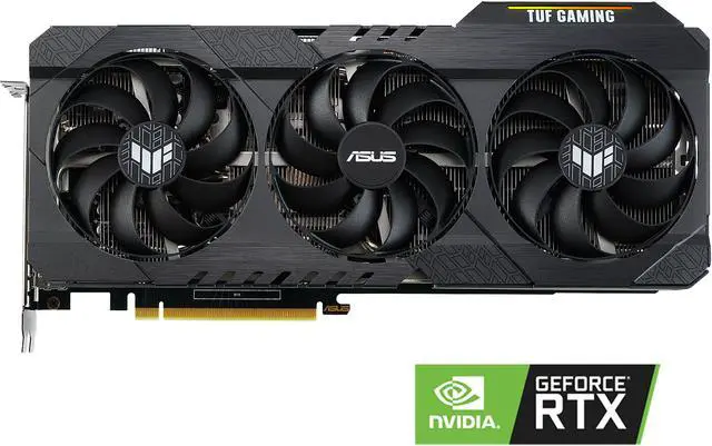 Main image of ASUS TUF Gaming NVIDIA GeForce RTX 3060 Graphics Card TUF-RTX3060-12G-GAMING (PCIe 4.0, 12GB GDDR6, HDMI 2.1, DisplayPort 1.4a, Dual Ball Fan Bearings, Military-grade Certification, GPU Tweak II)