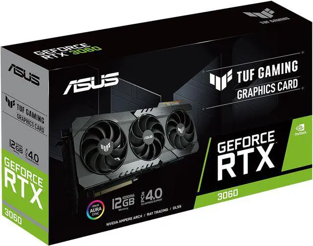 Alt view image 16 of 16 - ASUS TUF Gaming NVIDIA GeForce RTX 3060 Graphics Card TUF-RTX3060-12G-GAMING (PCIe 4.0, 12GB GDDR6, HDMI 2.1, DisplayPort 1.4a, Dual Ball Fan Bearings, Military-grade Certification, GPU Tweak II)
