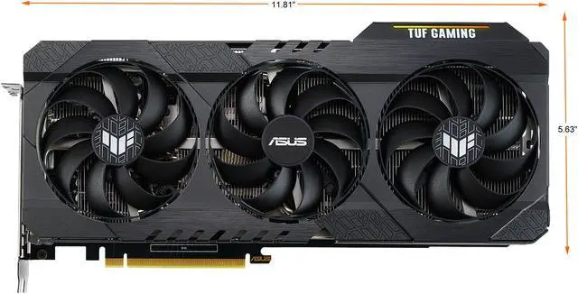 Alt view image 2 of 16 - ASUS TUF Gaming NVIDIA GeForce RTX 3060 Graphics Card TUF-RTX3060-12G-GAMING (PCIe 4.0, 12GB GDDR6, HDMI 2.1, DisplayPort 1.4a, Dual Ball Fan Bearings, Military-grade Certification, GPU Tweak II)