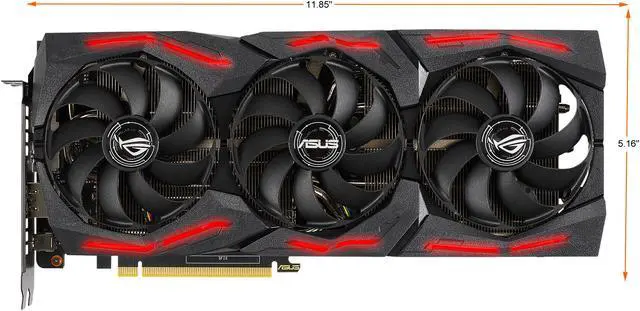 Alt view image 2 of 8 - ASUS ROG STRIX GeForce RTX 2060 6GB GDDR6 PCI Express 3.0 Graphics Card ROG-STRIX-RTX2060-O6G-EVO-V2-GAMING