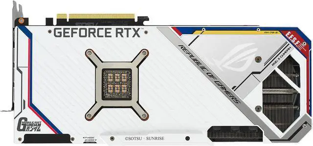 Alt view image 16 of 18 - ASUS ROG STRIX NVIDIA GeForce RTX 3080 GUNDAM EDITION Graphics Card (Limited Edition, PCIe 4.0, 10GB GDDR6X, HDMI 2.1, DisplayPort 1.4a, Axial-tech Fan Design, 2.9-slot, Super Alloy Power II)