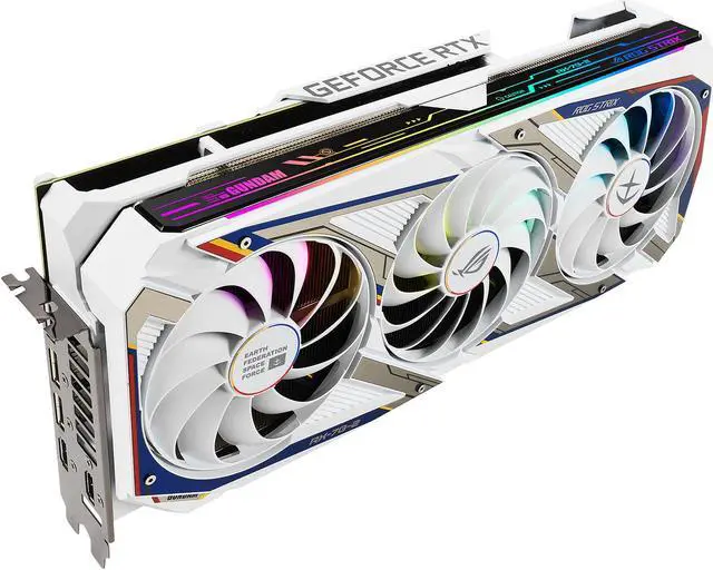 Alt view image 5 of 18 - ASUS ROG STRIX NVIDIA GeForce RTX 3080 GUNDAM EDITION Graphics Card (Limited Edition, PCIe 4.0, 10GB GDDR6X, HDMI 2.1, DisplayPort 1.4a, Axial-tech Fan Design, 2.9-slot, Super Alloy Power II)