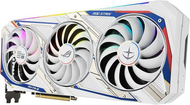 Alt view image 11 of 18 - ASUS ROG STRIX NVIDIA GeForce RTX 3080 GUNDAM EDITION Graphics Card (Limited Edition, PCIe 4.0, 10GB GDDR6X, HDMI 2.1, DisplayPort 1.4a, Axial-tech Fan Design, 2.9-slot, Super Alloy Power II)