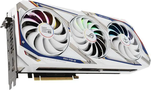 Alt view image 4 of 18 - ASUS ROG STRIX NVIDIA GeForce RTX 3080 GUNDAM EDITION Graphics Card (Limited Edition, PCIe 4.0, 10GB GDDR6X, HDMI 2.1, DisplayPort 1.4a, Axial-tech Fan Design, 2.9-slot, Super Alloy Power II)