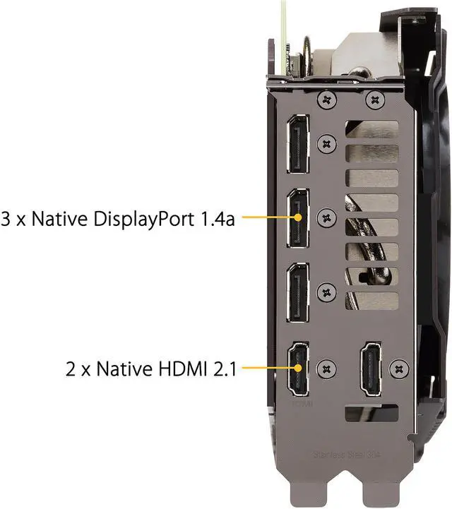 Alt view image 7 of 18 - ASUS TUF Gaming NVIDIA GeForce RTX 3080 Ti Graphics Card (PCIe 4.0, 12GB GDDR6X, HDMI 2.1, DisplayPort 1.4a, Dual Ball Fan Bearings, Military-grade Certification, GPU Tweak II), TUF-RTX3080TI-12G-GAMING