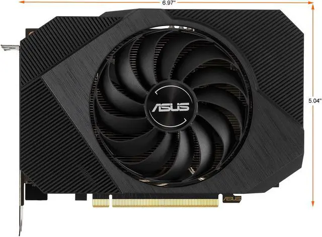 Alt view image 2 of 13 - ASUS Phoenix NVIDIA GeForce RTX 3060 Gaming Graphics Card (PCIe 4.0, 12GB GDDR6 Memory, HDMI 2.1, DisplayPort 1.4a, Axial-tech Fan Design, Protective Backplate, Dual Ball Fan Bearings), PH-RTX3060-12G