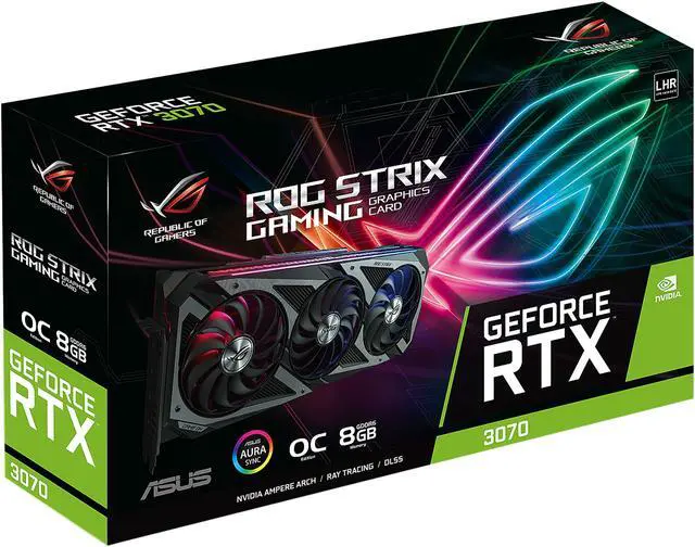 Alt view image 15 of 15 - ASUS ROG Strix GeForce RTX 3070 V2 OC Edition 8GB GDDR6 PCI Express 4.0 Video Card ROG-STRIX-RTX3070-O8G-V2-GAMING (LHR)