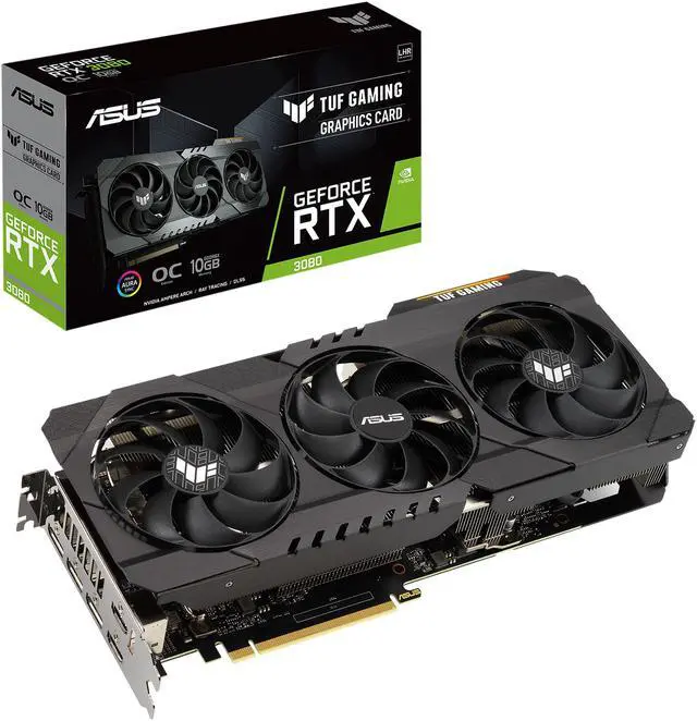 Alt view image 11 of 12 - ASUS TUF Gaming NVIDIA GeForce RTX 3080 V2 OC Edition Graphics Card (PCIe 4.0, 10GB GDDR6X, LHR, HDMI 2.1, DisplayPort 1.4a, Dual Ball Fan Bearings, Military-grade Certification, GPU Tweak II)