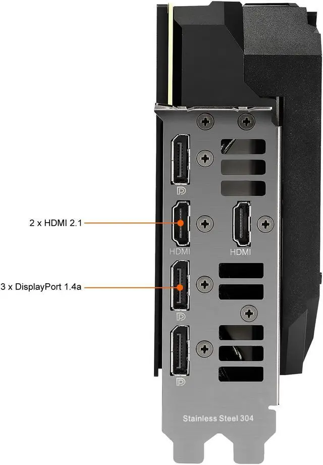 Alt view image 9 of 16 - ASUS ROG Strix NVIDIA GeForce RTX 3060 Ti V2 OC Edition Gaming Graphics Card (PCIe 4.0, 8GB GDDR6, LHR, HDMI 2.1, DisplayPort 1.4a, Axial-tech Fan Design, 2.9-slot, Super Alloy Power II, GPU Tweak II) ROG-STRIX-RTX3060TI-O8G-V2-GAMING