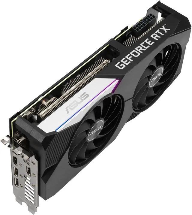 Alt view image 6 of 12 - ASUS Dual NVIDIA GeForce RTX 3070 V2 OC Edition Gaming Graphics Card (PCIe 4.0, 8GB GDDR6, LHR, HDMI 2.1, DisplayPort 1.4a, Axial-tech Fan Design, Dual BIOS, Protective Backplate) DUAL-RTX3070-O8G-V2