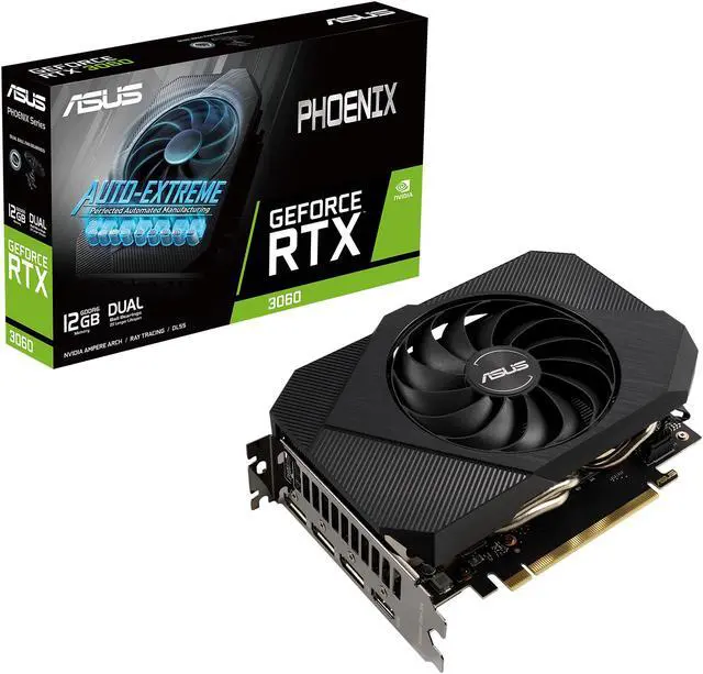 Alt view image 15 of 17 - ASUS Phoenix NVIDIA GeForce RTX 3060 V2 Gaming Graphics Card (PCIe 4.0, 12GB GDDR6, HDMI 2.1, DisplayPort 1.4a, Axial-tech Fan Design, Protective Backplate, Dual Ball Fan Bearings, Auto-Extreme) PH-RTX3060-12G-V2