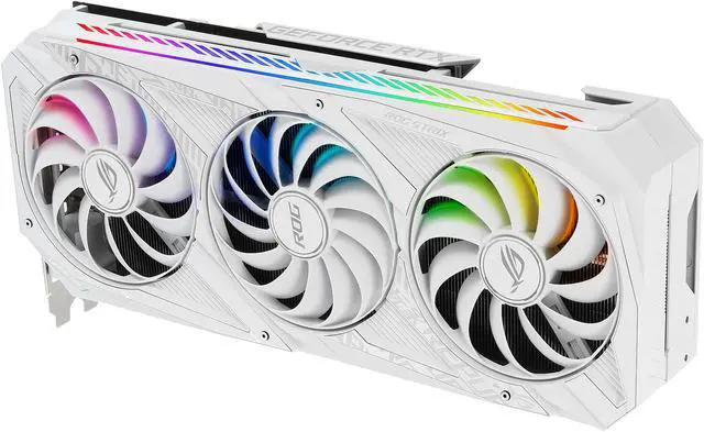 Alt view image 9 of 18 - ASUS ROG STRIX GeForce RTX 3080 10GB GDDR6X PCI Express 4.0 x16 ATX Video Card ROG-STRIX-RTX3080-O10G-WHITE-V2 (LHR)