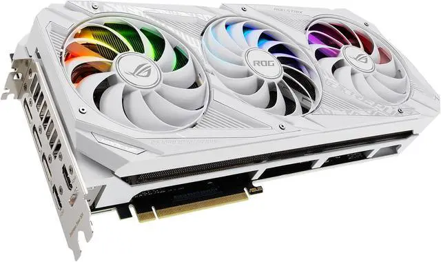 Alt view image 4 of 18 - ASUS ROG STRIX GeForce RTX 3080 10GB GDDR6X PCI Express 4.0 x16 ATX Video Card ROG-STRIX-RTX3080-O10G-WHITE-V2 (LHR)