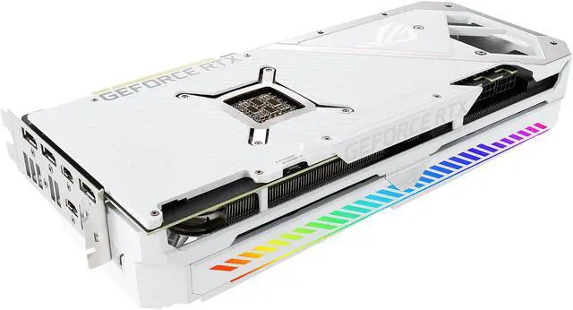 Alt view image 17 of 20 - ASUS ROG Strix NVIDIA GeForce RTX 3070 V2 White OC Edition Gaming Graphics Card (PCIe 4.0, 8GB GDDR6, LHR, HDMI 2.1, DisplayPort 1.4a, White Color Scheme, Axial-tech Fan Design, 2.9-slot) ROG-STRIX-RTX3070-O8G-WHITE-V2