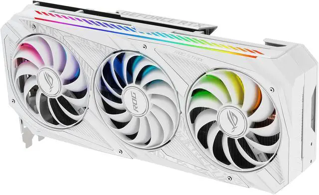 Alt view image 14 of 20 - ASUS ROG Strix NVIDIA GeForce RTX 3070 V2 White OC Edition Gaming Graphics Card (PCIe 4.0, 8GB GDDR6, LHR, HDMI 2.1, DisplayPort 1.4a, White Color Scheme, Axial-tech Fan Design, 2.9-slot) ROG-STRIX-RTX3070-O8G-WHITE-V2