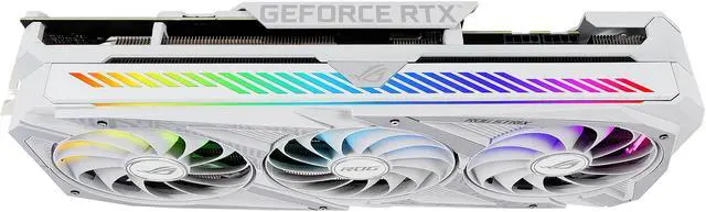 Alt view image 15 of 20 - ASUS ROG Strix NVIDIA GeForce RTX 3070 V2 White OC Edition Gaming Graphics Card (PCIe 4.0, 8GB GDDR6, LHR, HDMI 2.1, DisplayPort 1.4a, White Color Scheme, Axial-tech Fan Design, 2.9-slot) ROG-STRIX-RTX3070-O8G-WHITE-V2