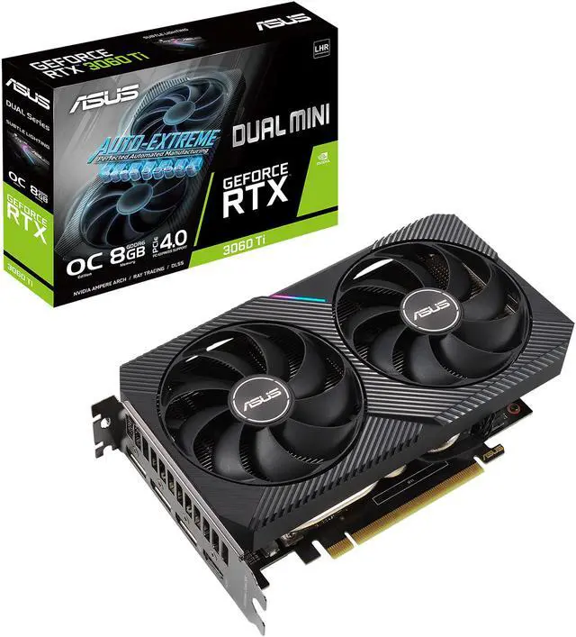 Alt view image 16 of 17 - ASUS Dual GeForce RTX 3060 Ti V2 MINI OC Edition 8GB GDDR6 PCI Express 4.0 Video Card DUAL-RTX3060TI-O8G-MINI-V2 (LHR)