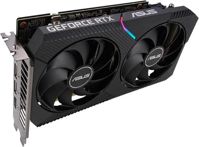Alt view image 8 of 17 - ASUS Dual GeForce RTX 3060 Ti V2 MINI OC Edition 8GB GDDR6 PCI Express 4.0 Video Card DUAL-RTX3060TI-O8G-MINI-V2 (LHR)