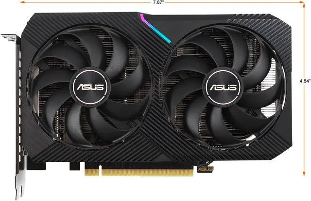 Alt view image 2 of 16 - ASUS Dual GeForce RTX 3060 12GB GDDR6 PCI Express 4.0 Graphics Card DUAL-RTX3060-12G-V2
