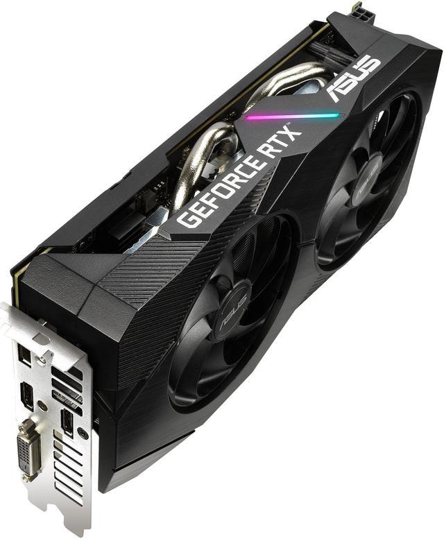 Alt view image 7 of 13 - ASUS Dual GeForce RTX 2060 EVO OC Edition Graphics Card (PCIe 3.0, 12GB GDDR6, HDMI, DisplayPort, DVI-D, Axial-tech Fan, 0dB Technology, Auto-Extreme) DUAL-RTX2060-O12G-EVO