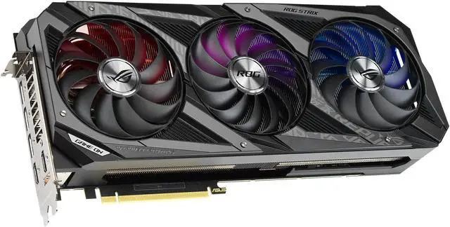 Alt view image 4 of 13 - ASUS ROG Strix NVIDIA GeForce RTX 3080 OC Edition Gaming Graphics Card (PCIe 4.0, 12GB GDDR6X, LHR, HDMI 2.1, DisplayPort 1.4a, Axial-tech Fan Design, 2.9-slot, Super Alloy Power II, GPU Tweak II)