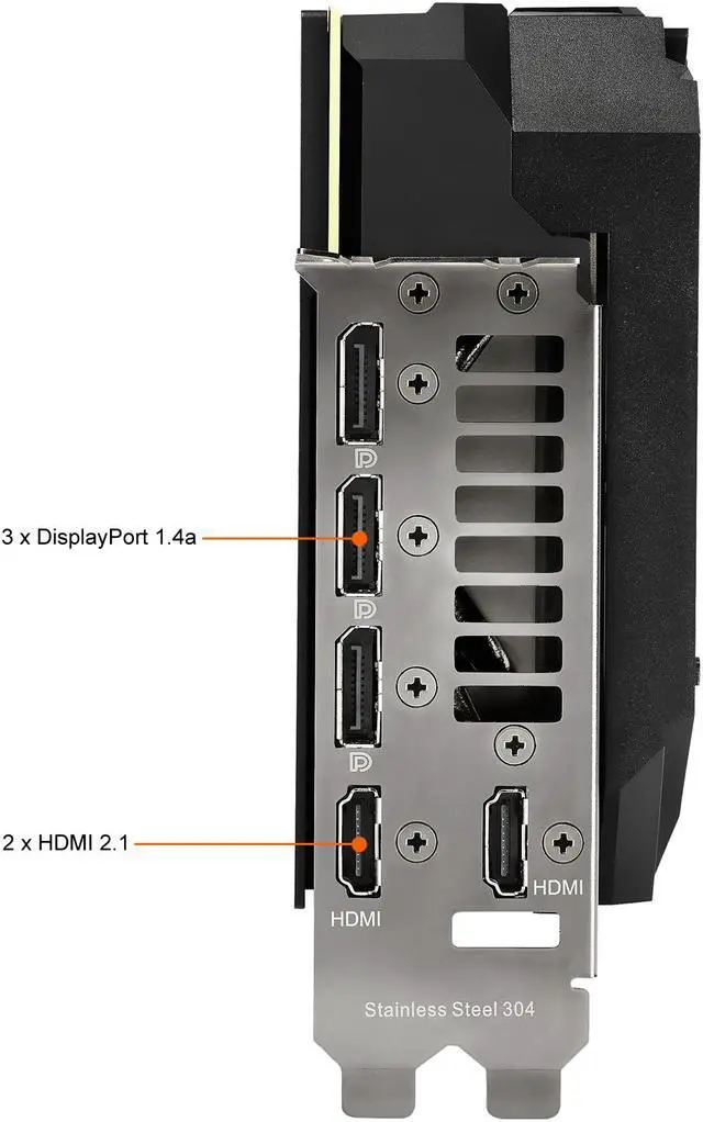 Alt view image 9 of 13 - ASUS ROG Strix NVIDIA GeForce RTX 3080 OC Edition Gaming Graphics Card (PCIe 4.0, 12GB GDDR6X, LHR, HDMI 2.1, DisplayPort 1.4a, Axial-tech Fan Design, 2.9-slot, Super Alloy Power II, GPU Tweak II)