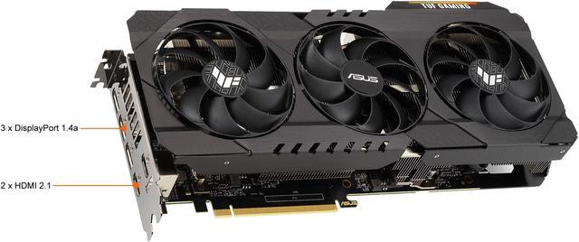 Alt view image 4 of 8 - ASUS TUF Gaming NVIDIA GeForce RTX 3080 OC Edition Graphics Card (PCIe 4.0, 12GB GDDR6X, LHR, HDMI 2.1, DisplayPort 1.4a, Dual Ball Fan Bearings, Military-grade Certification, GPU Tweak)