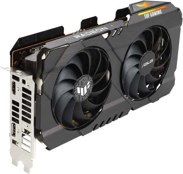 Alt view image 5 of 15 - ASUS TUF Gaming AMD Radeon RX 6500 XT OC Edition Graphics Card (AMD RDNA 2, PCIe 4.0, 4GB GDDR6, HDMI 2.1, DisplayPort 1.4a, Dual Ball Fan Bearings, All-aluminum Shroud, GPU Tweak II) TUF-RX6500XT-O4G-GAMING