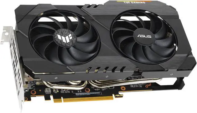 Alt view image 4 of 15 - ASUS TUF Gaming AMD Radeon RX 6500 XT OC Edition Graphics Card (AMD RDNA 2, PCIe 4.0, 4GB GDDR6, HDMI 2.1, DisplayPort 1.4a, Dual Ball Fan Bearings, All-aluminum Shroud, GPU Tweak II) TUF-RX6500XT-O4G-GAMING
