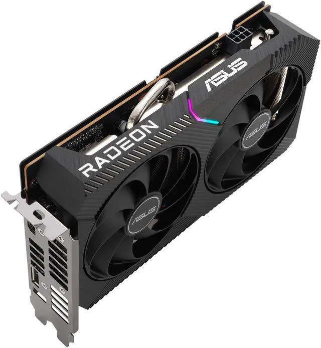 Alt view image 7 of 13 - ASUS Dual AMD Radeon RX 6500 XT OC Edition 4GB GDDR6 Gaming Graphics Card (AMD RDNA 2, PCIe 4.0, 4GB GDDR6 Memory, HDMI 2.1, DisplayPort 1.4a, Axial-tech Fan Design, 0dB Technology) DUAL-RX6500XT-O4G
