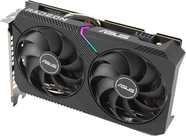 Alt view image 9 of 13 - ASUS Dual AMD Radeon RX 6500 XT OC Edition 4GB GDDR6 Gaming Graphics Card (AMD RDNA 2, PCIe 4.0, 4GB GDDR6 Memory, HDMI 2.1, DisplayPort 1.4a, Axial-tech Fan Design, 0dB Technology) DUAL-RX6500XT-O4G