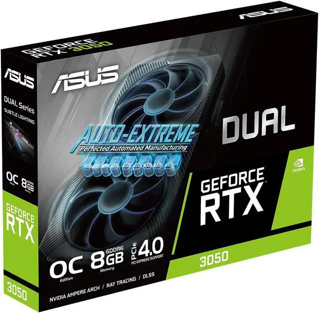 Alt view image 19 of 19 - ASUS Dual GeForce RTX 3050 8GB GDDR6 PCI Express 4.0 Graphics Card DUAL-RTX3050-O8G