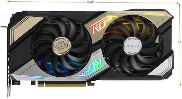 Alt view image 2 of 9 - ASUS GeForce RTX 3060 12GB GDDR6 PCI Express 4.0 Graphics Card KO-RTX3060-O12G-V2-GAMING