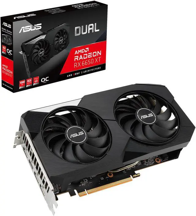 Alt view image 5 of 5 - ASUS Dual AMD Radeon RX 6650 XT OC Edition 8GB GDDR6 Gaming Graphics Card (AMD RNDA 2, PCIe 4.0, 8GB GDDR6 Memory, HDMI 2.1, DisplayPort 1.4a, Axial-tech Fan Design, 0dB Technology)