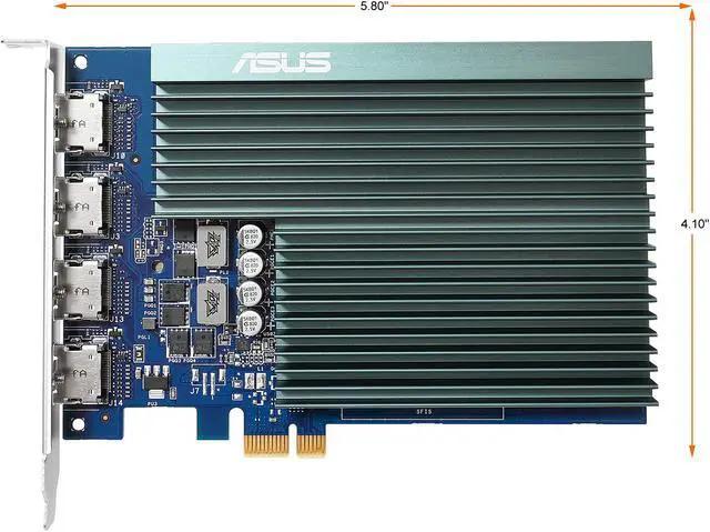 Alt view image 2 of 8 - ASUS GeForce GT 730 2GB GDDR5 PCI Express 2.0 Graphics Card GT730-4H-SL-2GD5