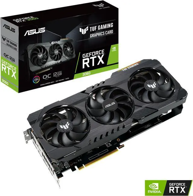 Alt view image 3 of 3 - ASUS TUF Gaming GeForce RTX 3060 12GB GDDR6 PCI Express 4.0 Graphics Card TUF-RTX3060-12G-V2-GAMING