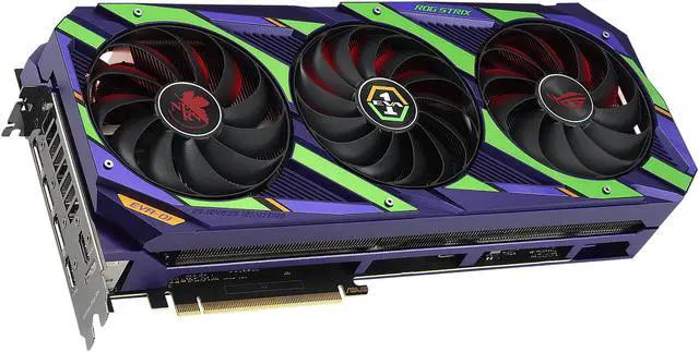 Alt view image 5 of 9 - ASUS ROG Strix NVIDIA GeForce RTX 3080 OC EVA EDITION Gaming Graphics Card (PCIe 4.0, 12GB GDDR6X, HDMI 2.1, DisplayPort 1.4a, Axial-tech Fan Design, 2.9-slot, Super Alloy Power II, GPU Tweak), LHR, ROG-STRIX-RTX3080-O12G-EVA