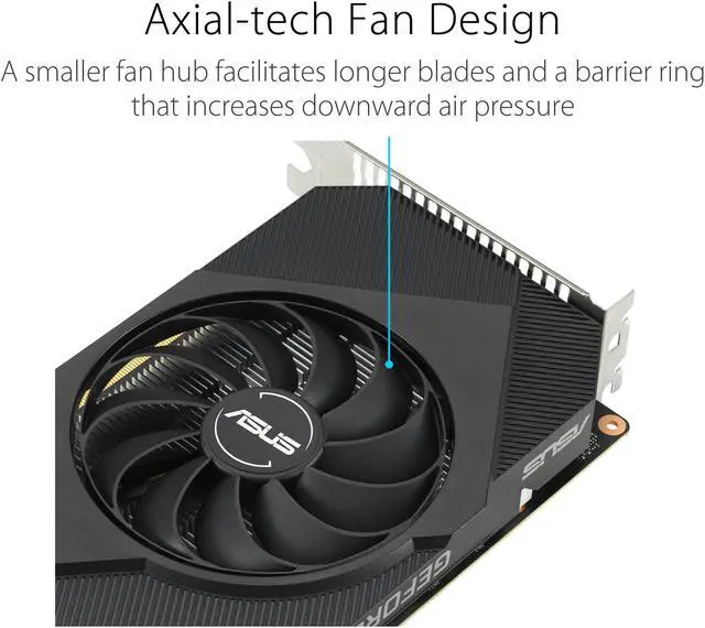 Alt view image 4 of 10 - ASUS Phoenix GeForce GTX 1630 4GB GDDR6 PCI Express 3.0 Graphics Card PH-GTX1630-4G