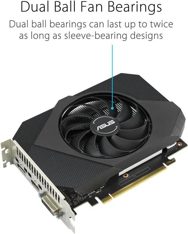 Alt view image 5 of 10 - ASUS Phoenix GeForce GTX 1630 4GB GDDR6 PCI Express 3.0 Graphics Card PH-GTX1630-4G