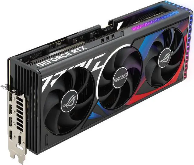 Alt view image 4 of 20 - ASUS ROG Strix GeForce RTX 4080 Gaming Graphics Card (PCIe 4.0, 16GB GDDR6X, HDMI 2.1a, DisplayPort 1.4a) ROG-STRIX-RTX4080-16G-GAMING
