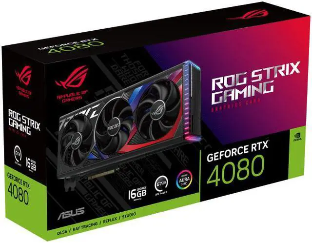 Alt view image 19 of 20 - ASUS ROG Strix GeForce RTX 4080 Gaming Graphics Card (PCIe 4.0, 16GB GDDR6X, HDMI 2.1a, DisplayPort 1.4a) ROG-STRIX-RTX4080-16G-GAMING