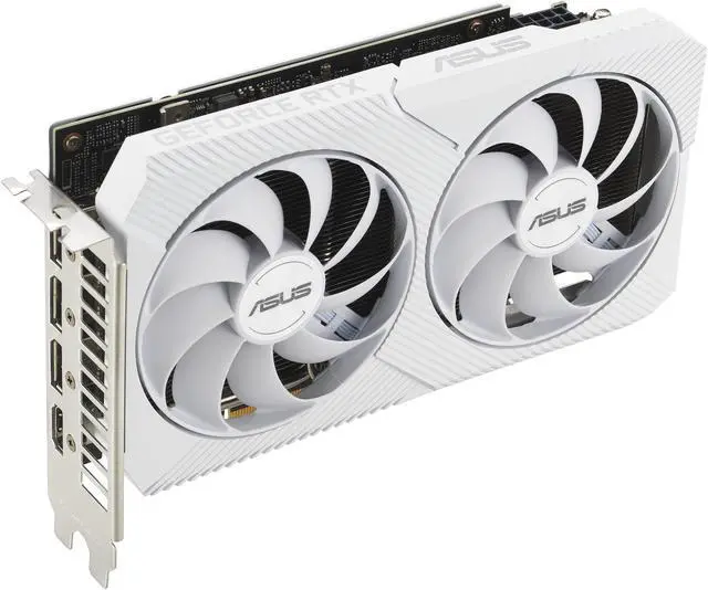 Alt view image 6 of 15 - ASUS Dual GeForce RTX 3060 White OC Edition 8GB GDDR6 (PCIe 4.0, 8GB GDDR6, HDMI 2.1, DisplayPort 1.4a) DUAL-RTX3060-O8G-WHITE