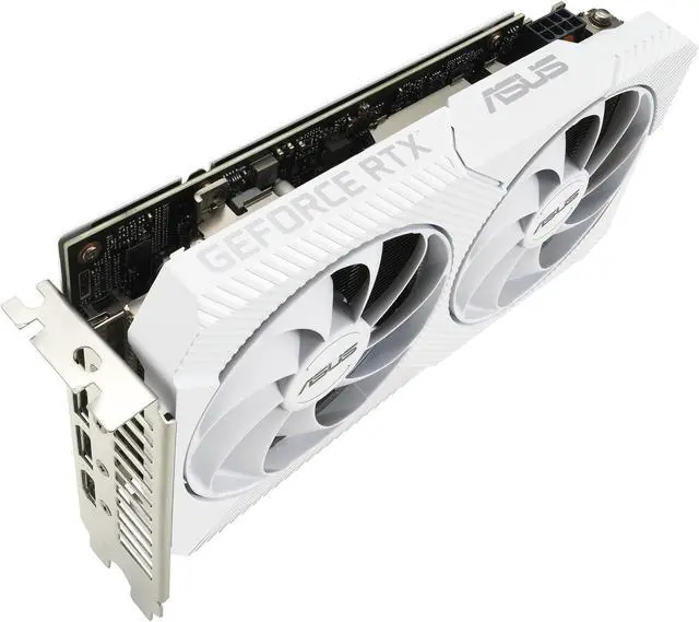 Alt view image 8 of 15 - ASUS Dual GeForce RTX 3060 White OC Edition 8GB GDDR6 (PCIe 4.0, 8GB GDDR6, HDMI 2.1, DisplayPort 1.4a) DUAL-RTX3060-O8G-WHITE