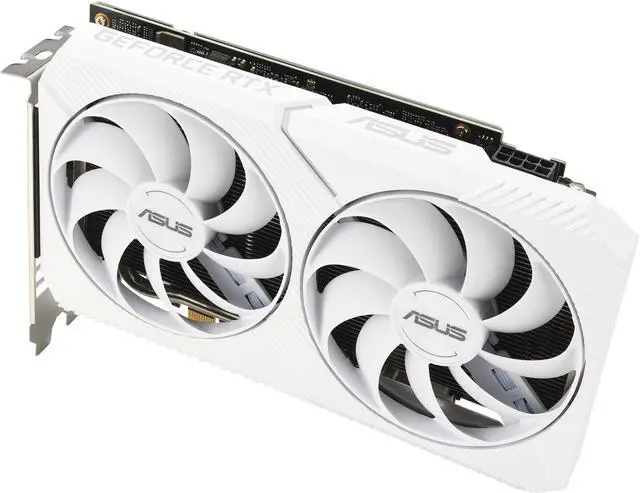 Alt view image 10 of 15 - ASUS Dual GeForce RTX 3060 White OC Edition 8GB GDDR6 (PCIe 4.0, 8GB GDDR6, HDMI 2.1, DisplayPort 1.4a) DUAL-RTX3060-O8G-WHITE