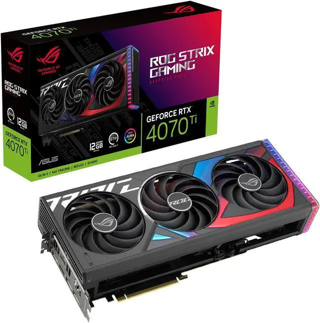 Alt view image 18 of 20 - ASUS ROG Strix NVIDIA GeForce RTX 4070 Ti Gaming Graphics Card (PCIe 4.0, 12GB GDDR6X, HDMI 2.1a, DisplayPort 1.4a) ROG-STRIX-RTX4070TI-12G-GAMING