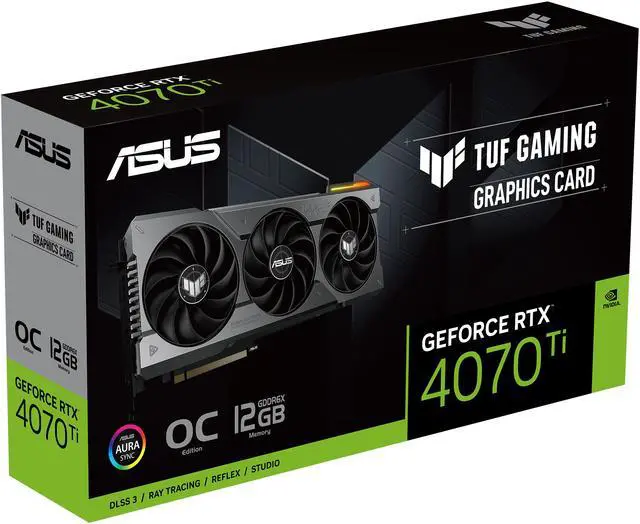 Alt view image 17 of 18 - ASUS TUF Gaming NVIDIA GeForce RTX 4070 Ti OC Edition Gaming Graphics Card (PCIe 4.0, 12GB GDDR6X, HDMI 2.1a, DisplayPort 1.4a) TUF-RTX4070TI-O12G-GAMING