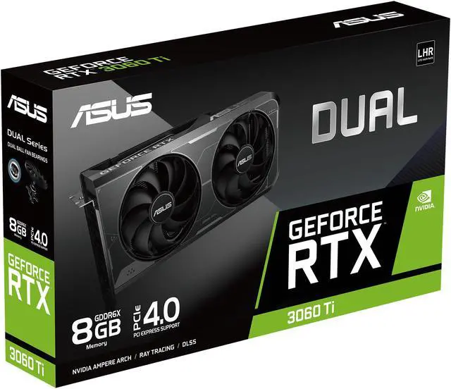 Alt view image 10 of 10 - ASUS Dual NVIDIA GeForce RTX 3060 Ti Graphics Card (PCIe 4.0, 8GB GDDR6X memory, HDMI 2.1, DisplayPort 1.4a, 2-slot design, Axial-tech fan design, 0dB technology) DUAL-RTX3060TI-8GD6X