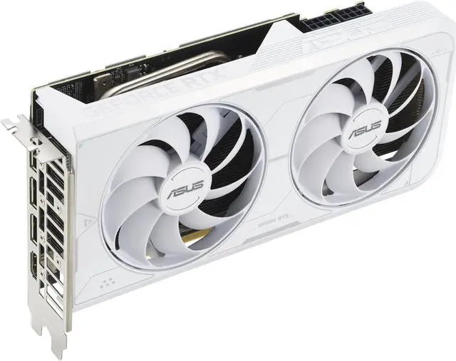 Alt view image 5 of 10 - ASUS Dual NVIDIA GeForce RTX 3060 Ti White OC Edition Graphics Card (PCIe 4.0, 8GB GDDR6X memory, HDMI 2.1, DisplayPort 1.4a, 2-slot design, Axial-tech fan design) DUAL-RTX3060TI-O8GD6X-WHITE